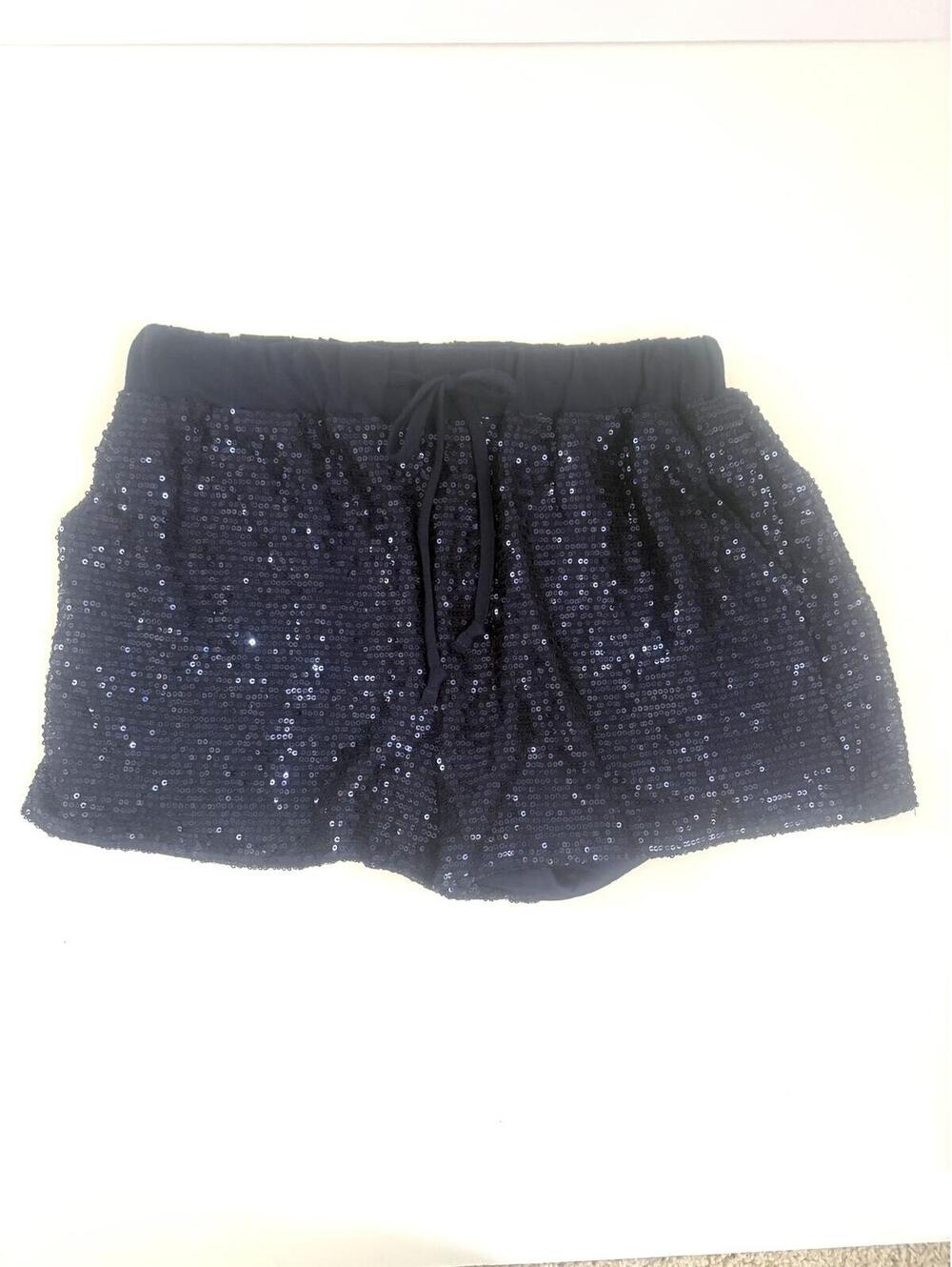 Jess Lea |‎ Women’s Navy Blue Sequin Shorts Elastic Waistband Pockets Size L